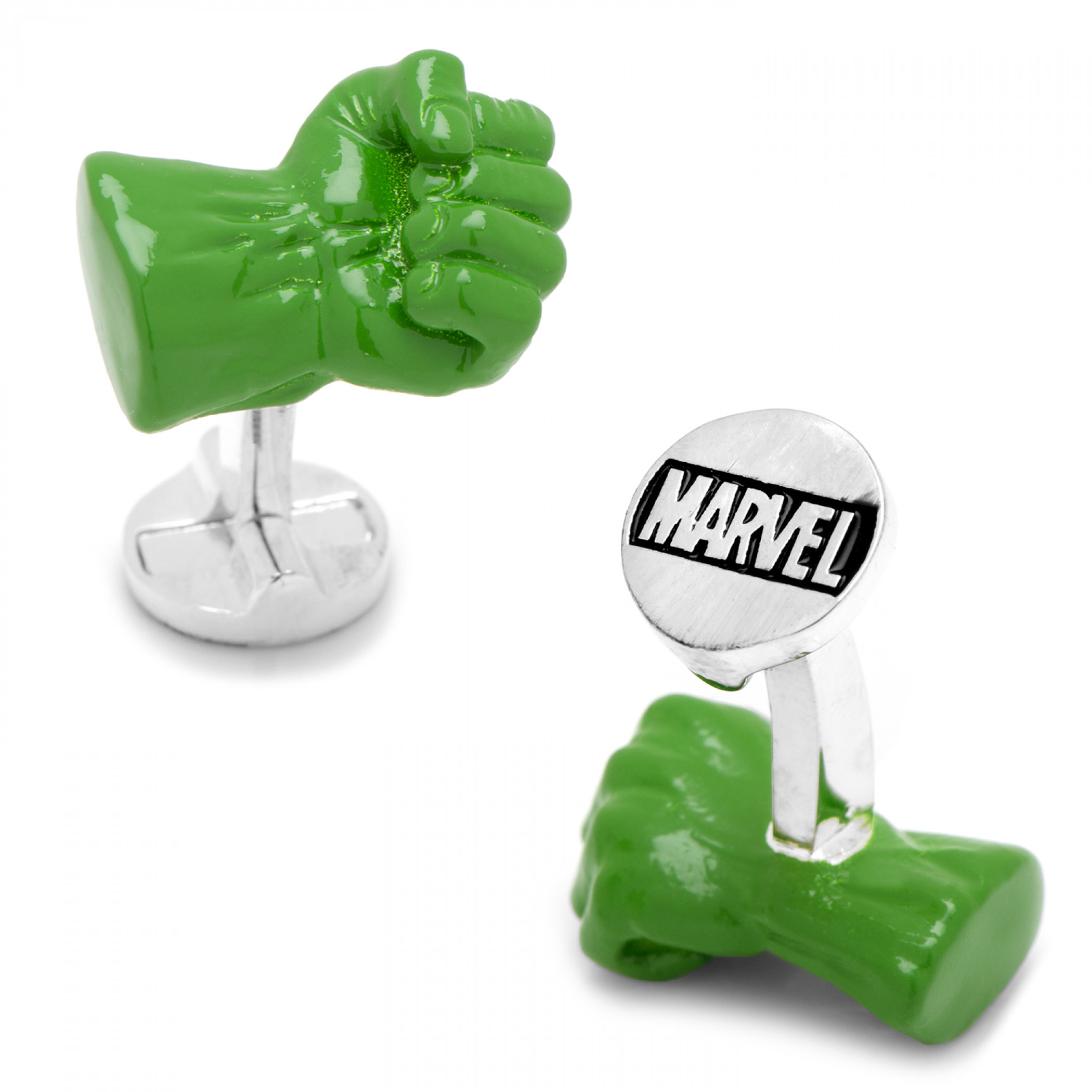 Hulk 3D Fist Cufflinks, Green