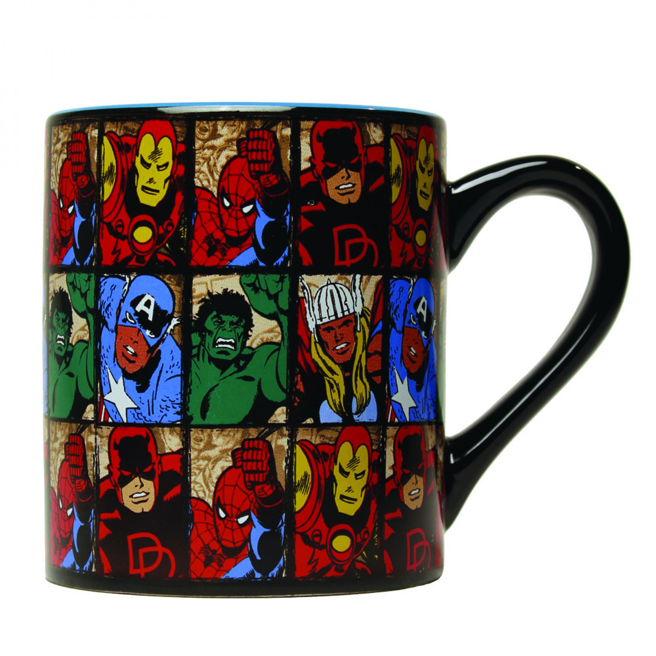 Avengers Vintage Panels 14 Ounce Mug, Black