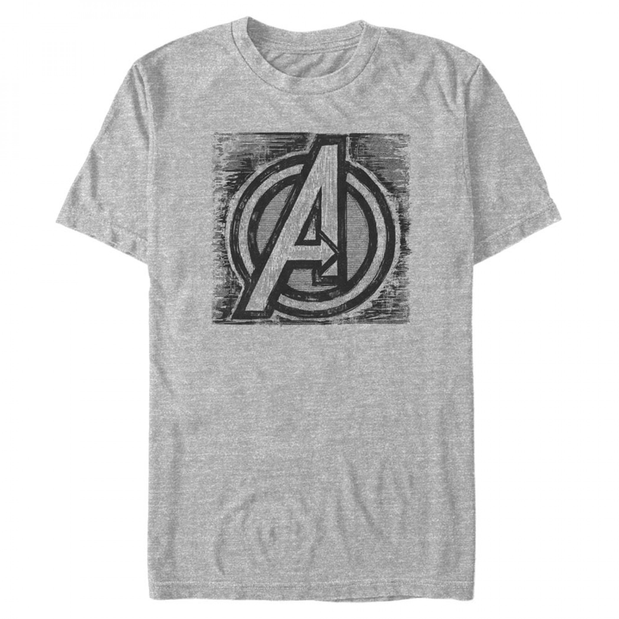 Avengers Sketched Logo T-Shirt, Grey