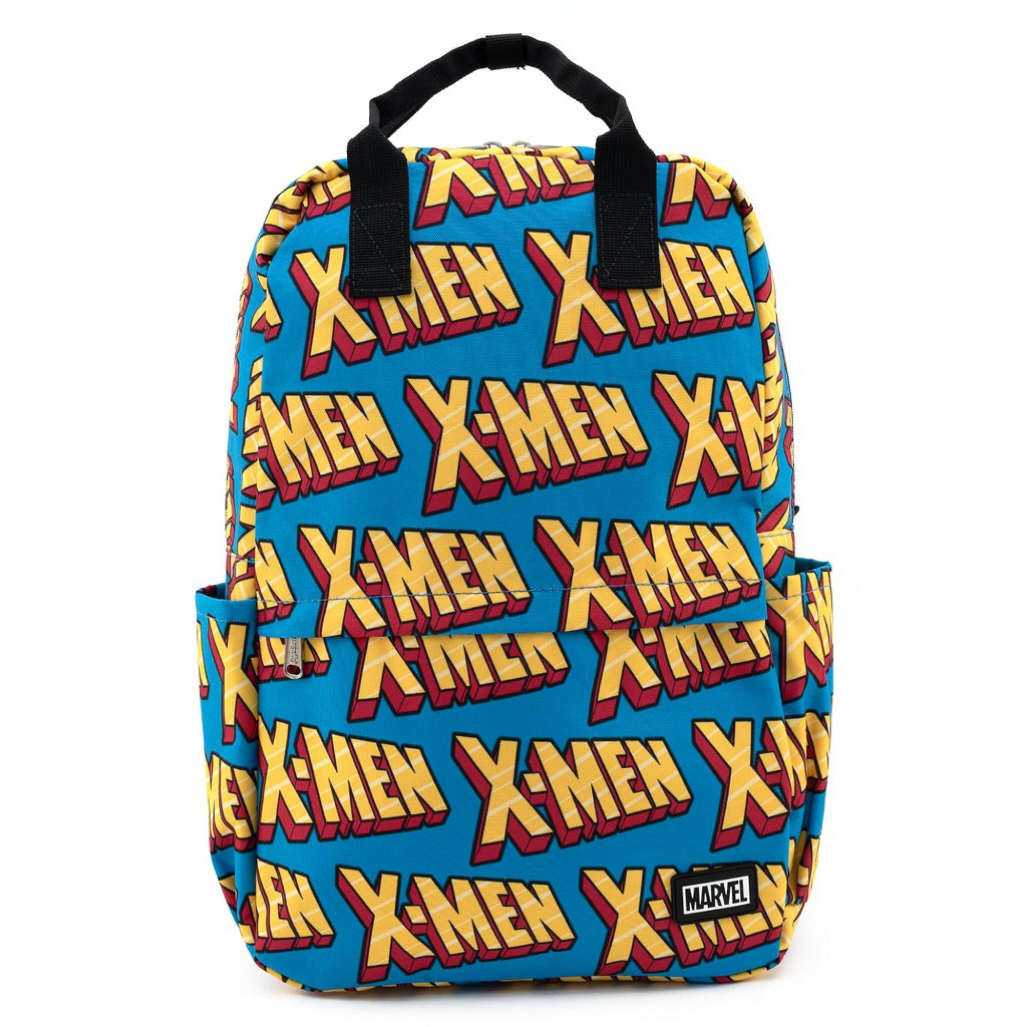 X-Men Logo All Over Print Nylon Backpack by Loungefly, Blue