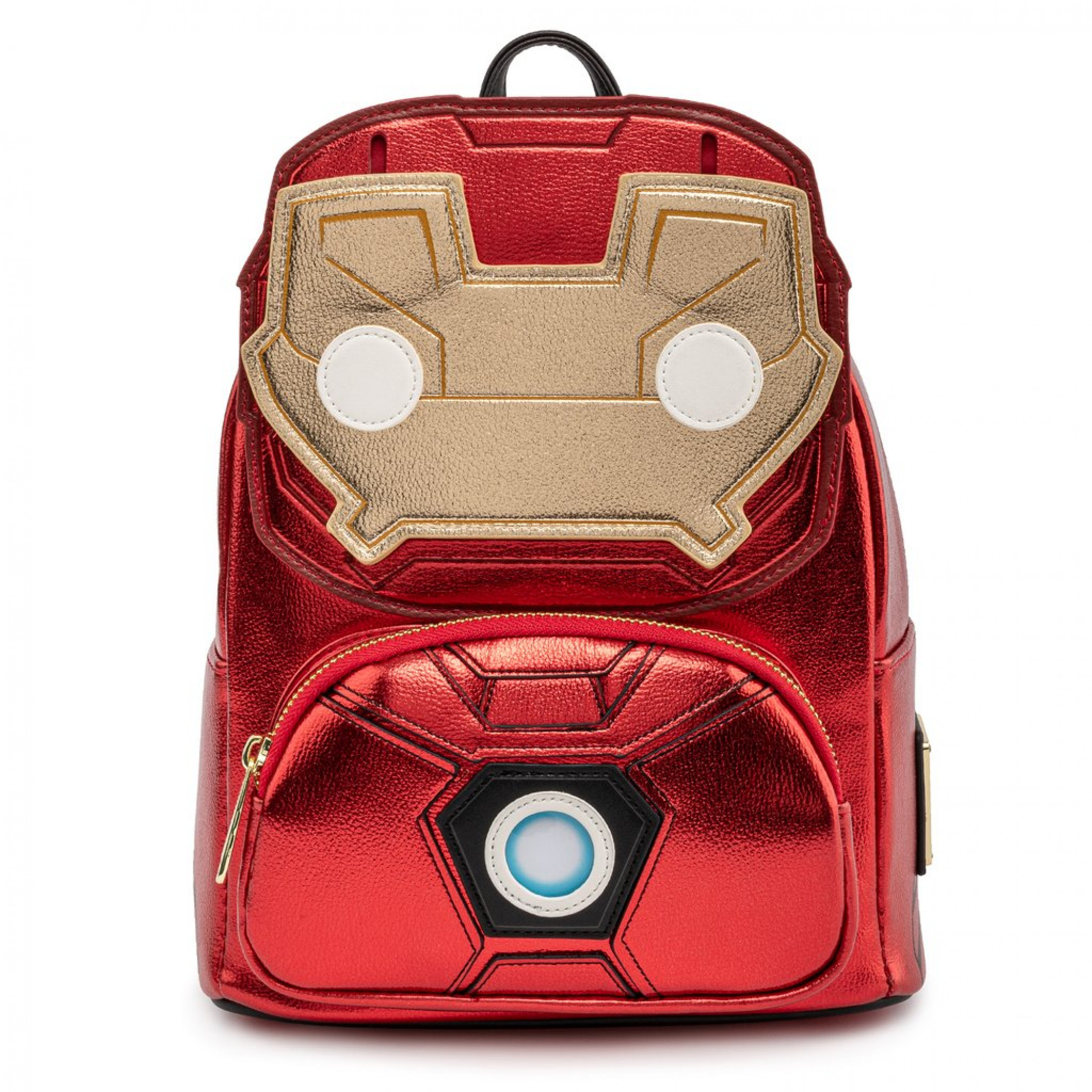 Marvel I Am Iron Man Light-Up Loungefly Mini Backpack, Red