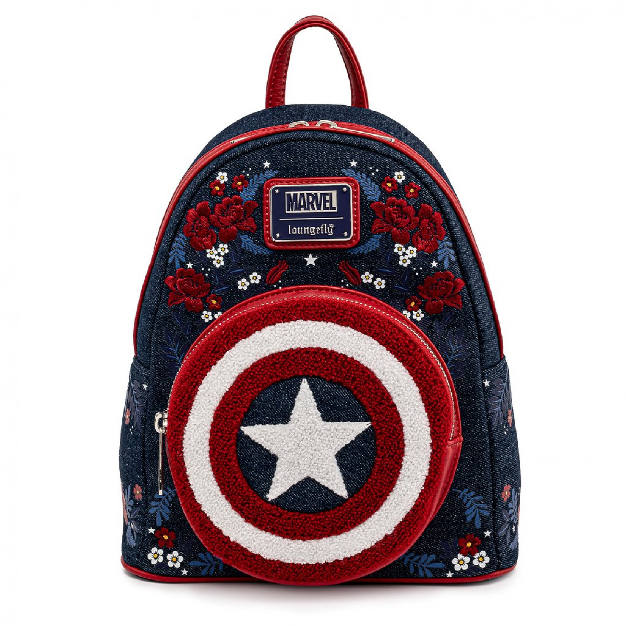 Marvel Captain America 80th Anniversary Mini Backpack by Loungefly, Multi-Color