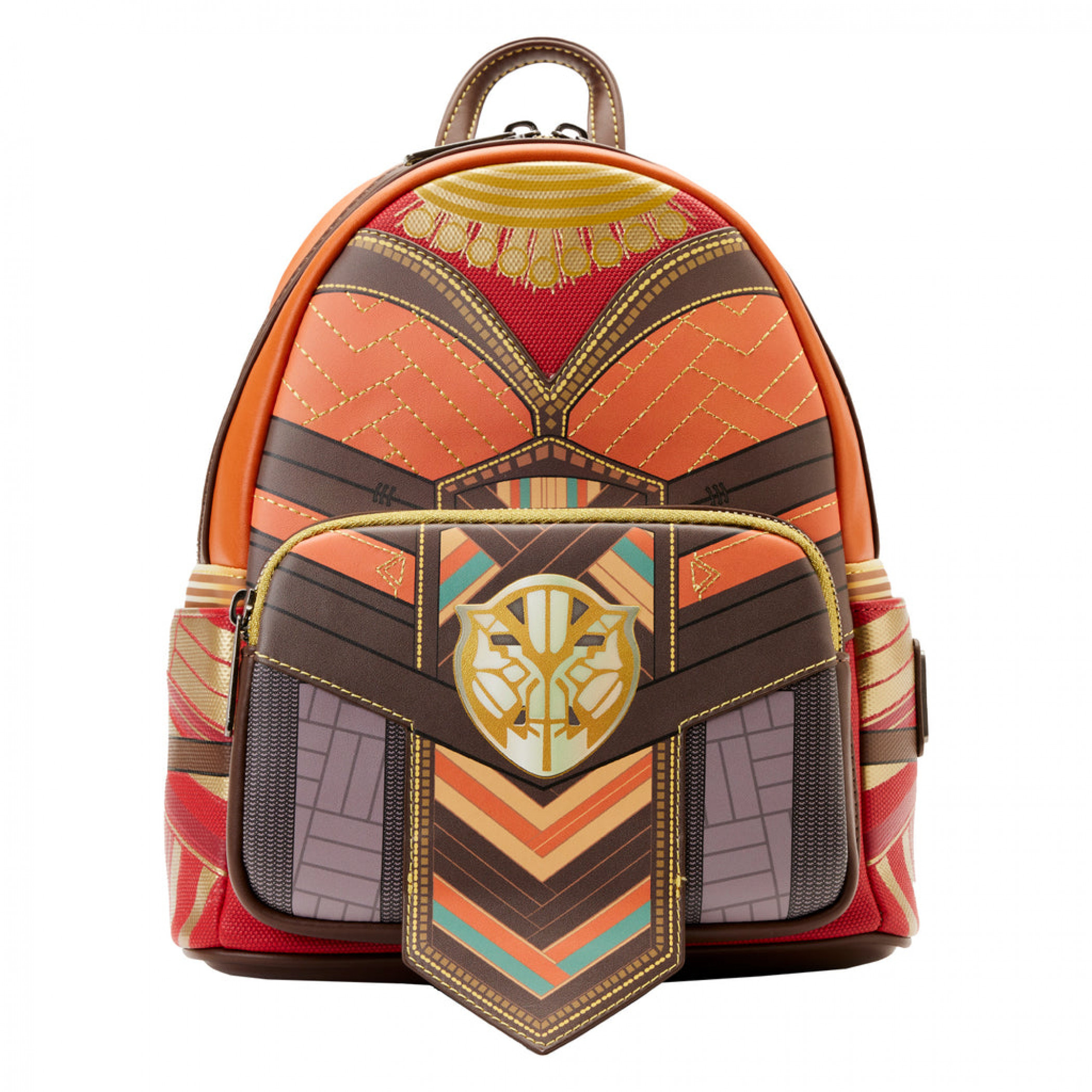 Black Panther Wakanda Forever Okoye Cosplay Mini Backpack by Loungefly, Brown