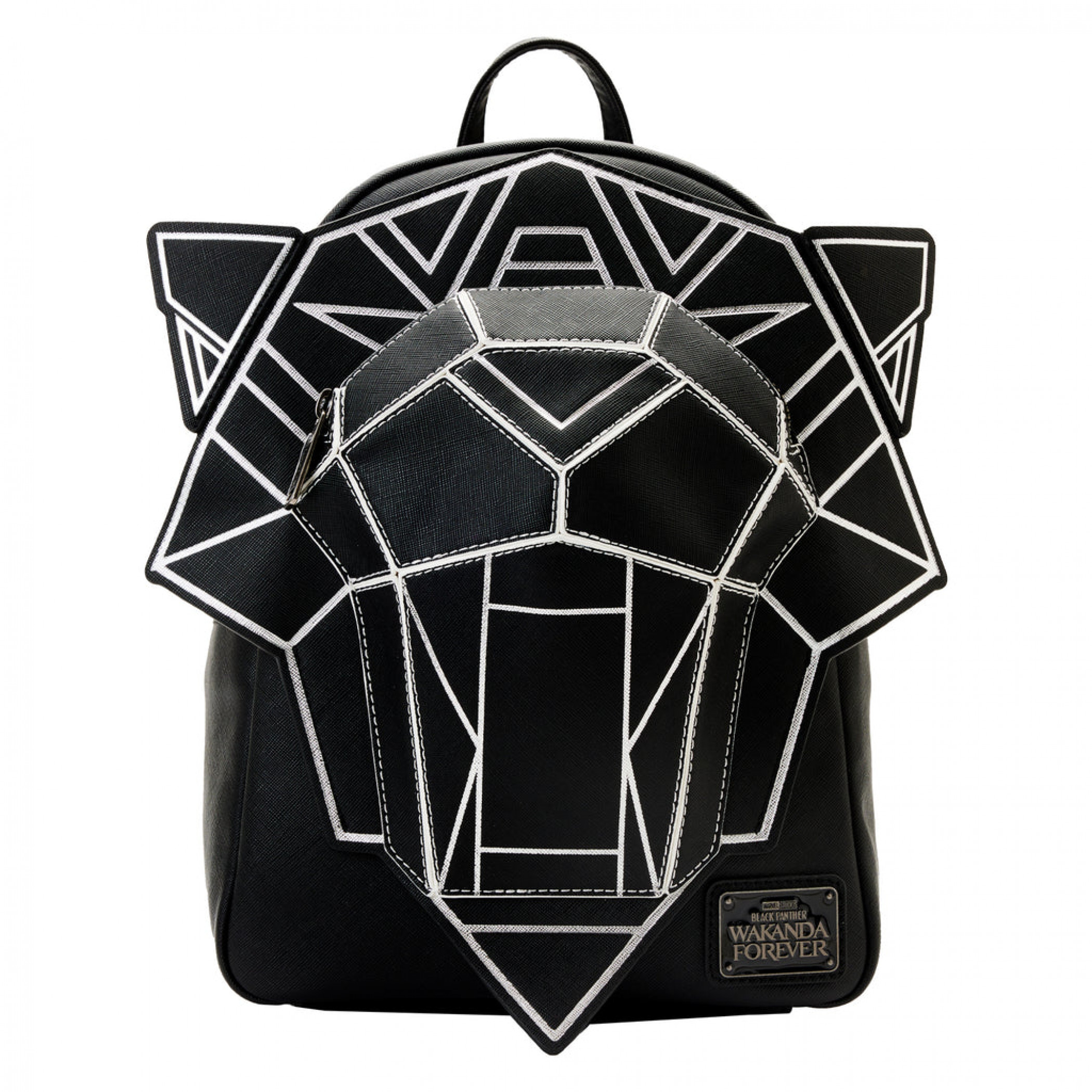 Black Panther Wakanda Forever Figural Mini Backpack By Loungefly, Black