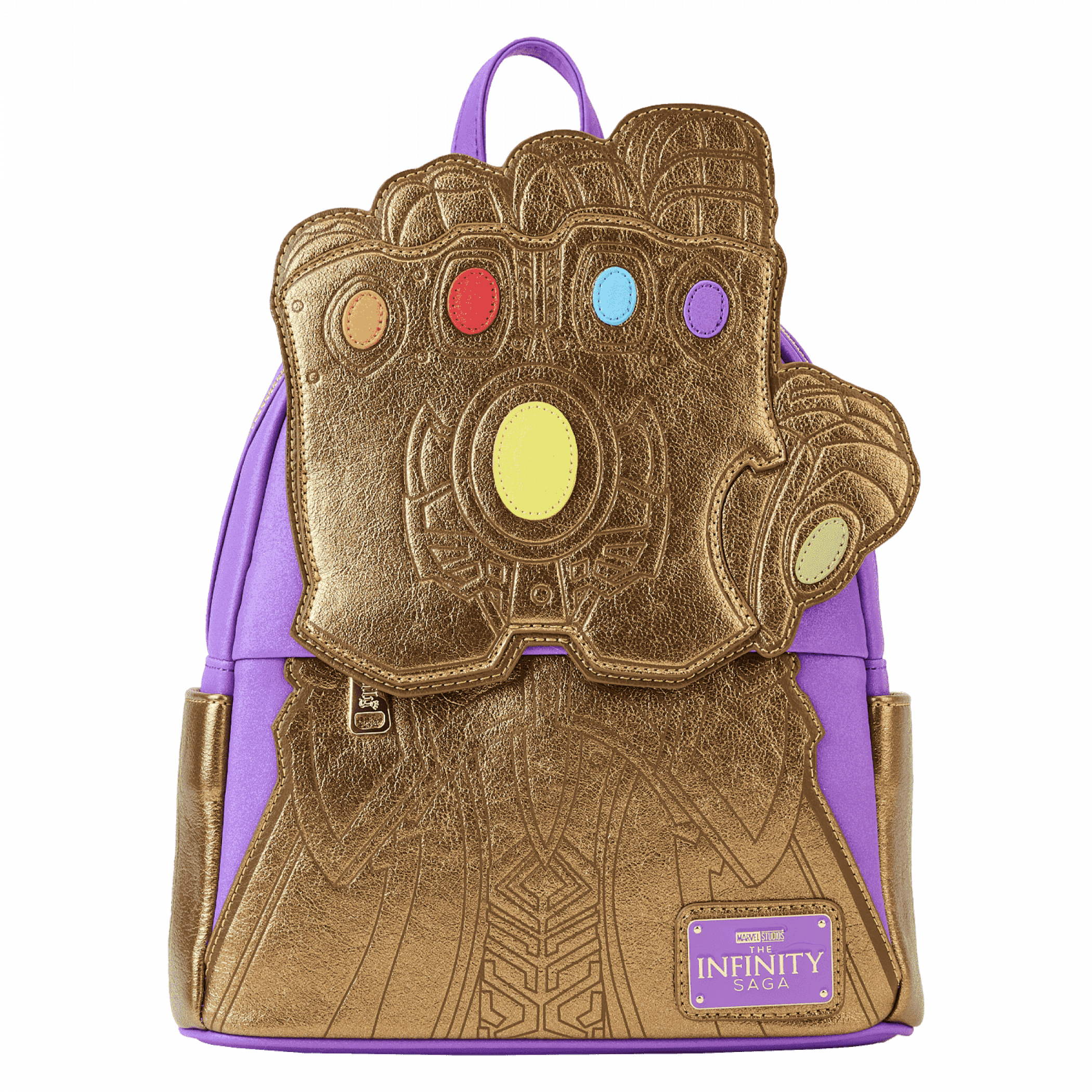 Thanos Infinity Gauntlet Mini Backpack By Loungefly, Gold