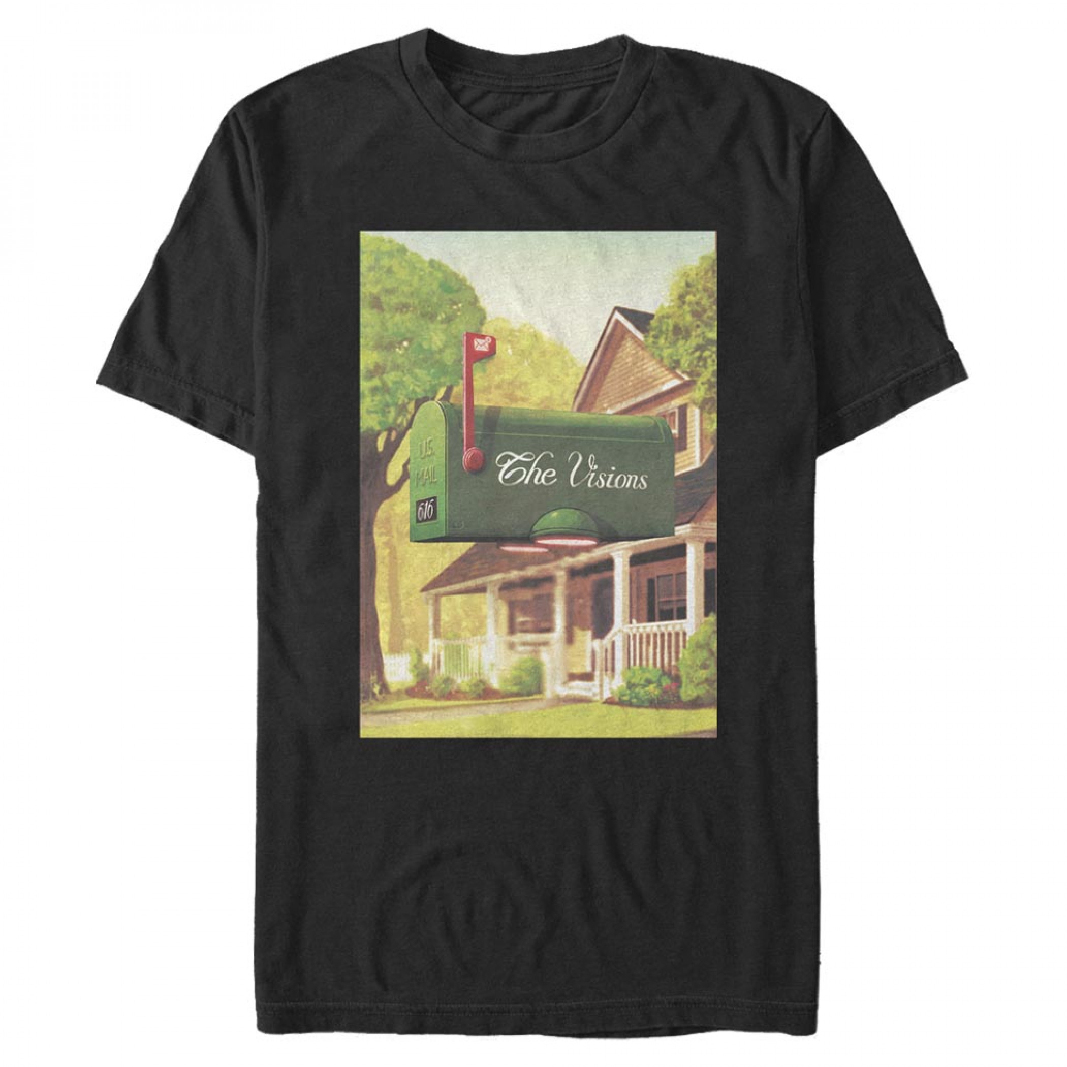 WandaVision The Visions Mailbox T-Shirt, Black