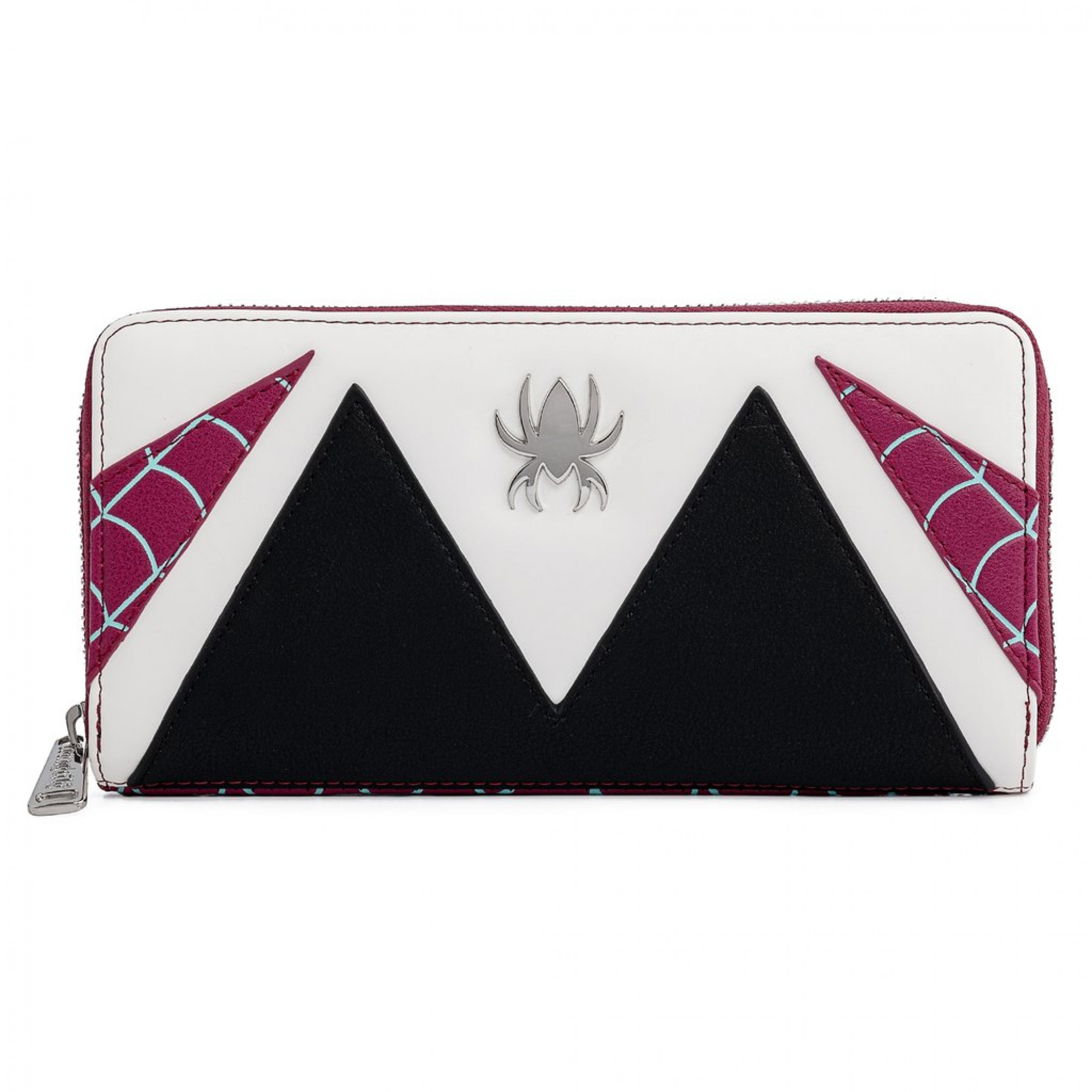 Spider-Gwen Costume Cosplay Zip Around Wallet by Loungefly, Multi-Color