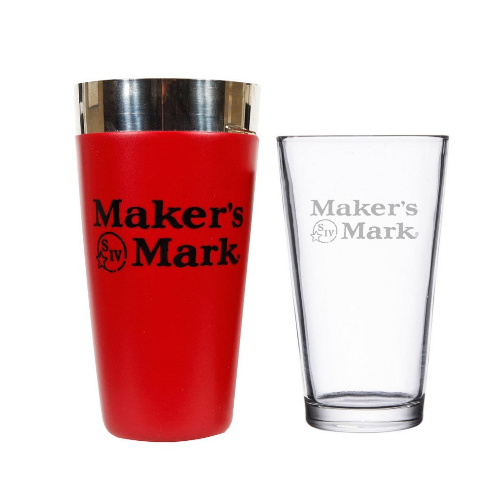 Maker's Mark Boston Cocktail Shaker Glass Set
