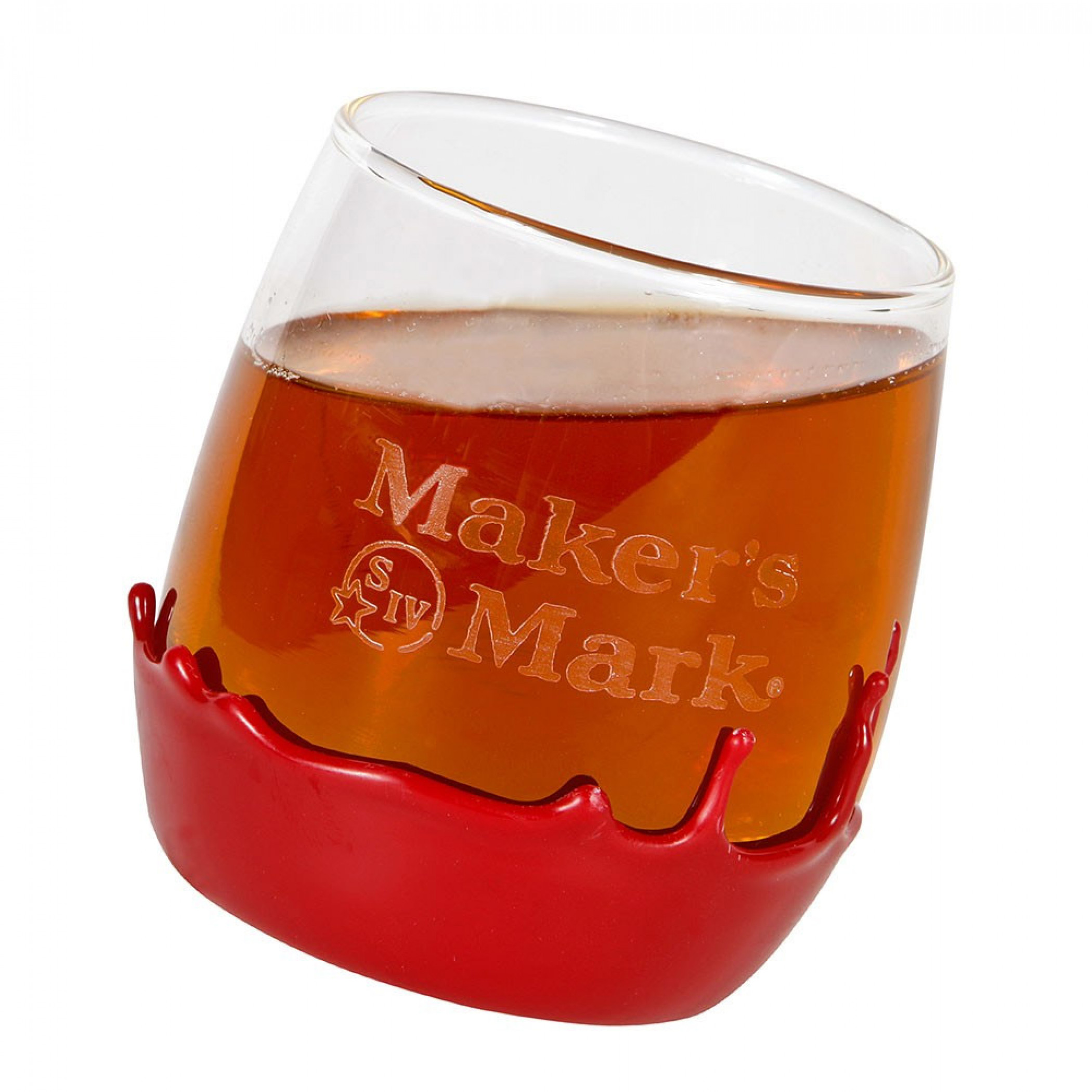 Wax Dipped Maker's Mark Rolling Rocks Glass