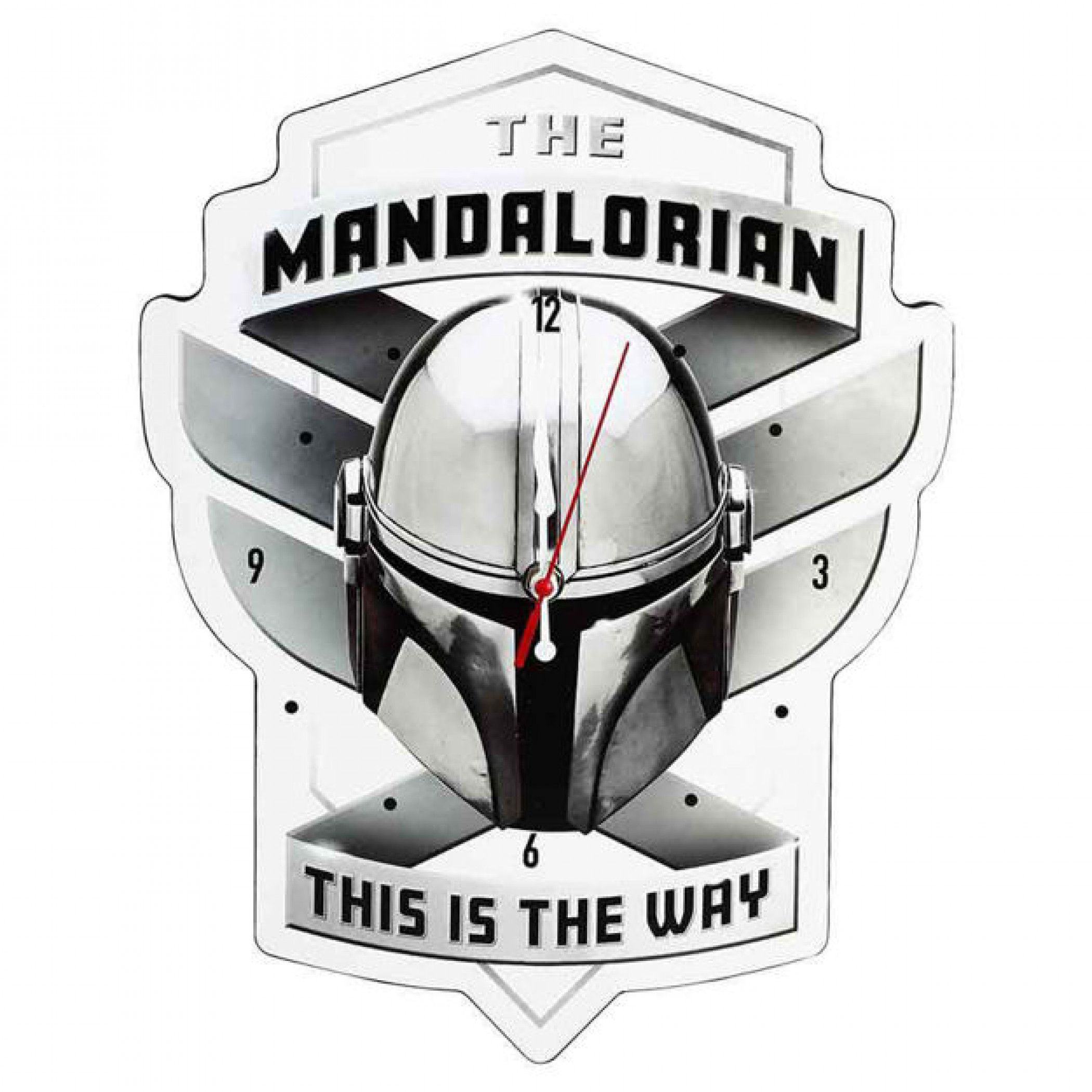 Star Wars The Mandalorian This Is The Way Wood Wall Clock, Silver