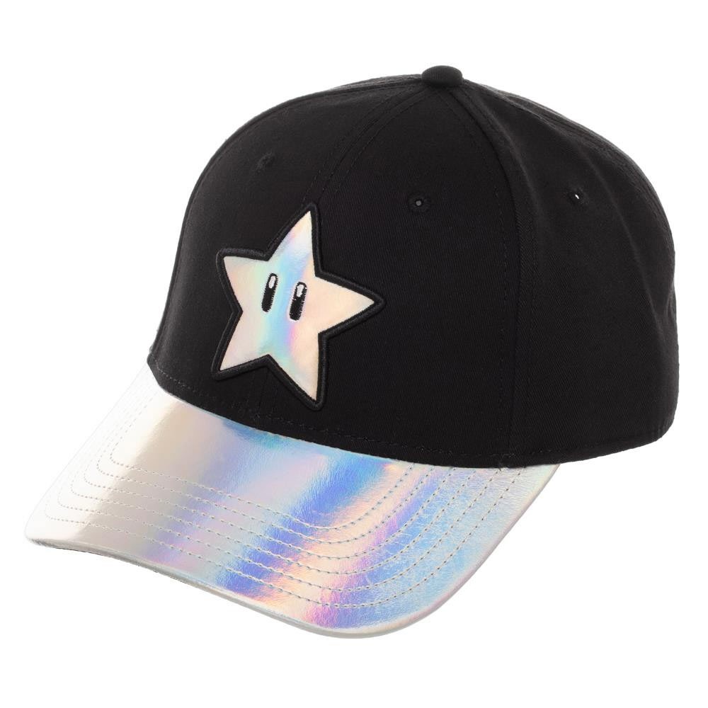 Super Mario Bros. Chrome Star Hat, Black
