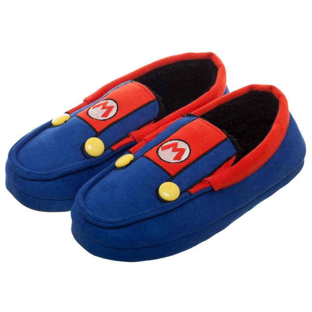 Super Mario Bros. Suit Up Unisex Moccasins Slippers, Blue