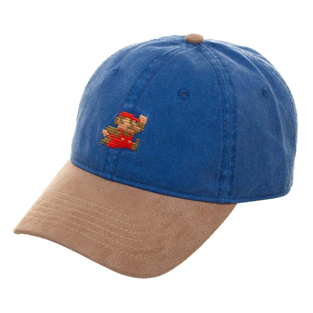 Mario Blue Suede Bill Hat, Blue