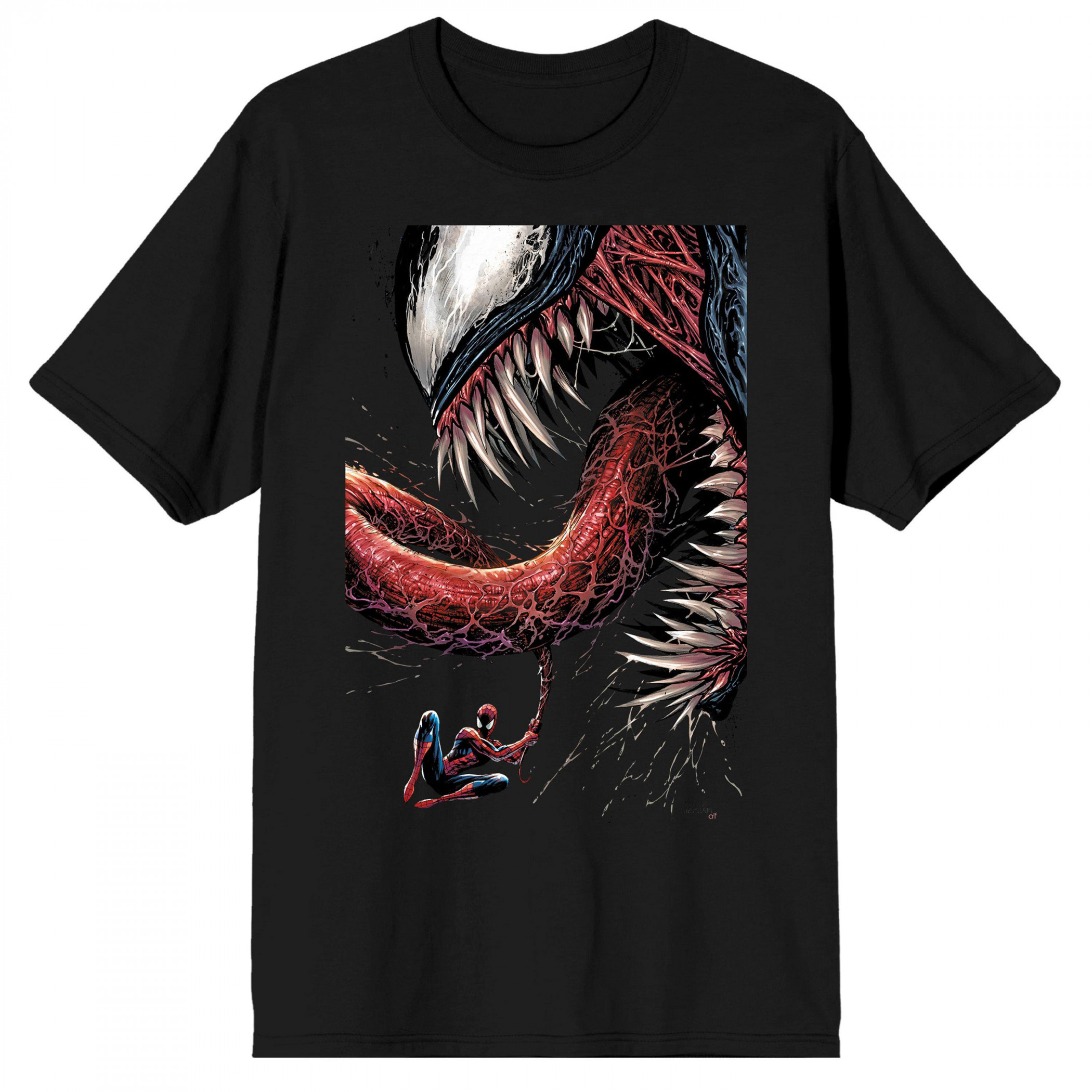 Spider-Man and Venom Battle T-Shirt, Black