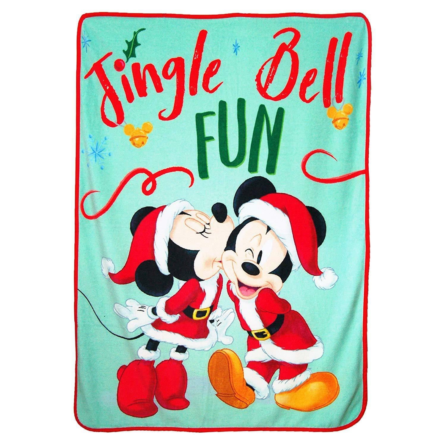 Mickey and Minnie Christmas Throw Blanket