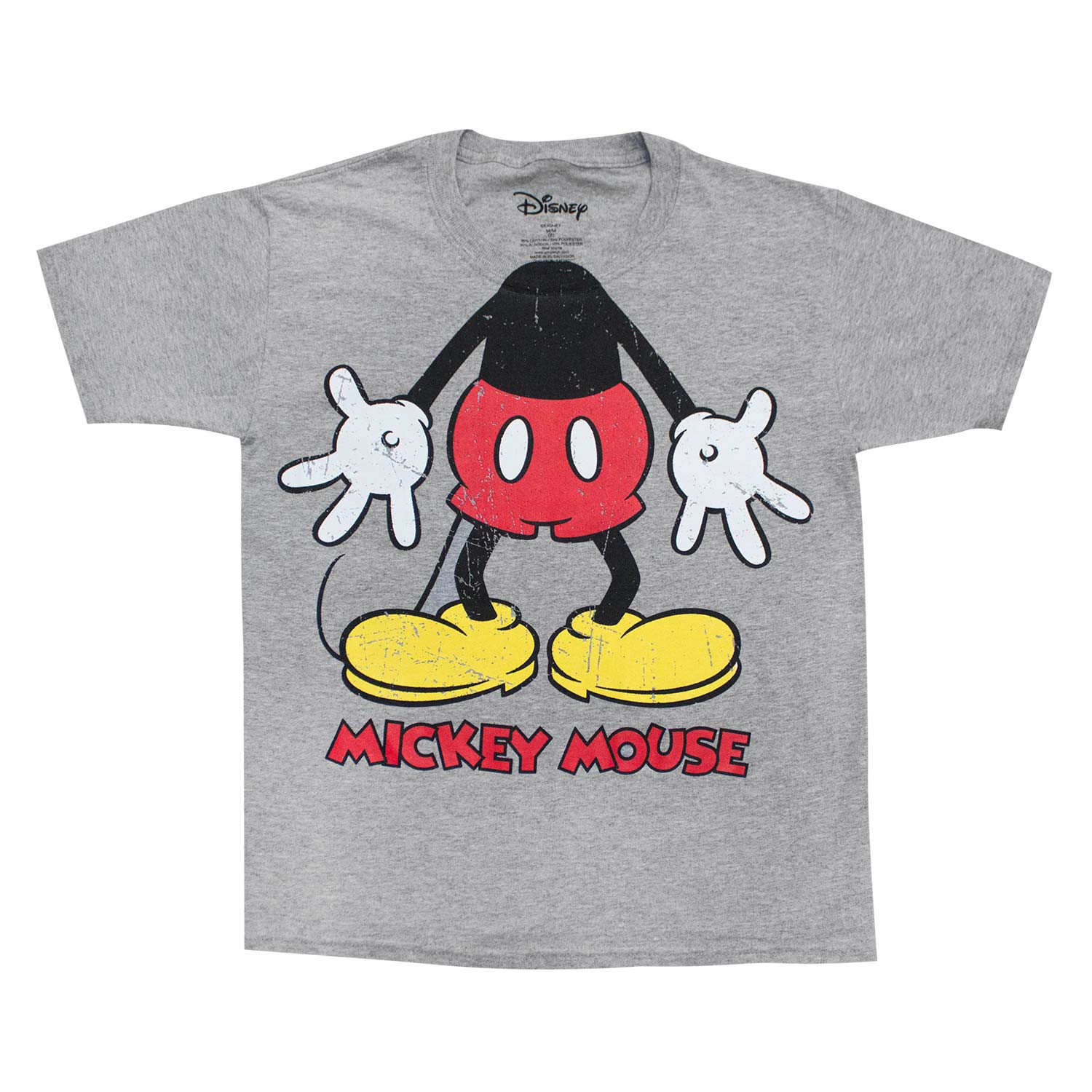 Mickey Mouse Youth Boys Grey Costume Tee Shirt