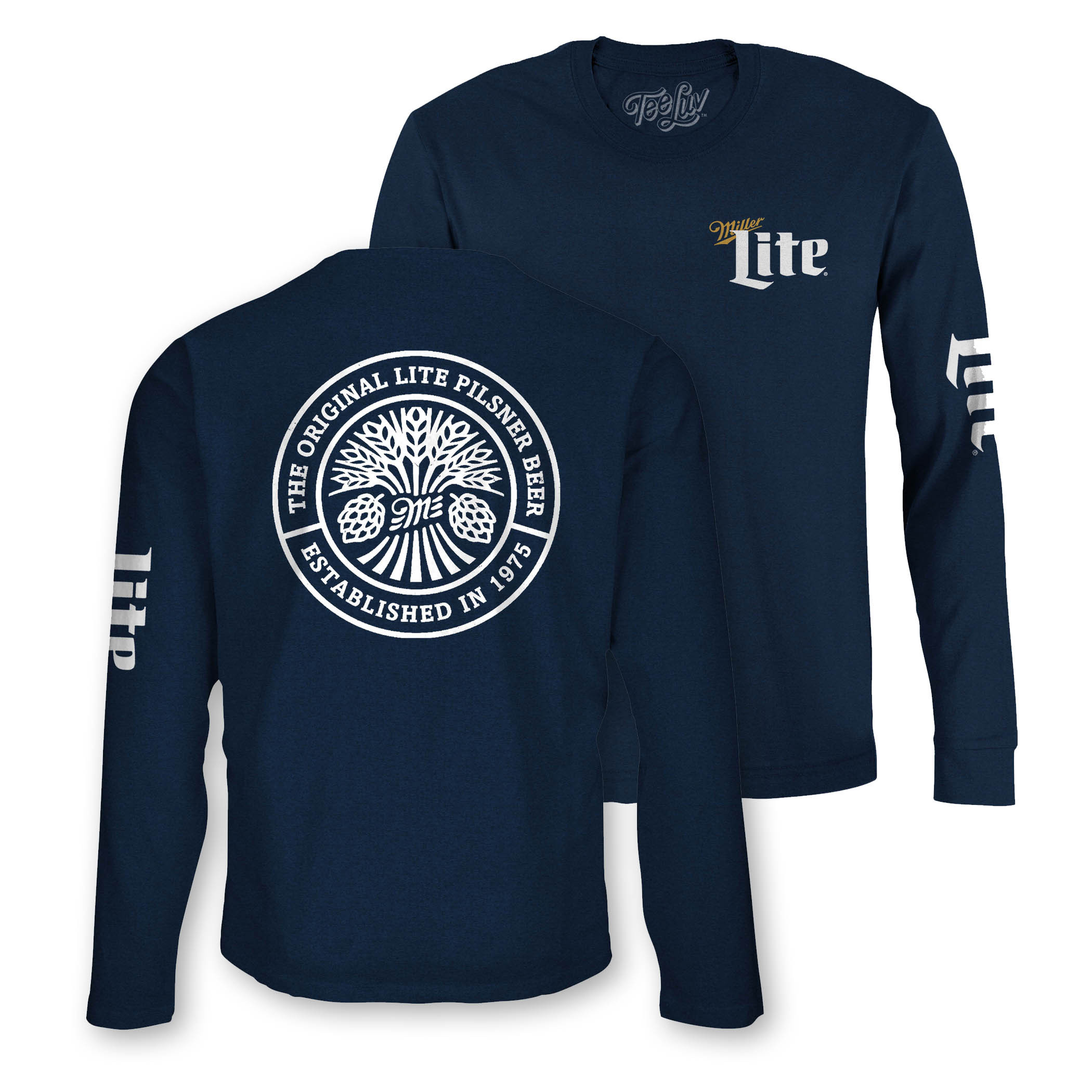 Miller Lite The Original Lite Front and Back Print Long-Sleeve Shirt