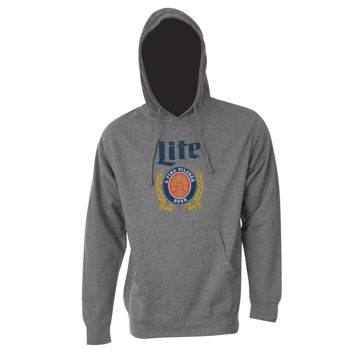 Miller Lite Beer Vintage Logo Men's Heather Grey Hoodie