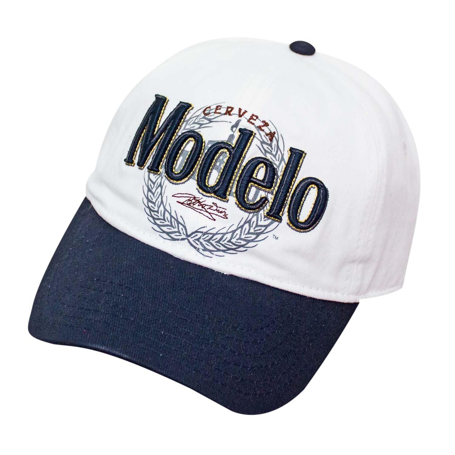 Modelo White Wreath Logo Strap Back Hat