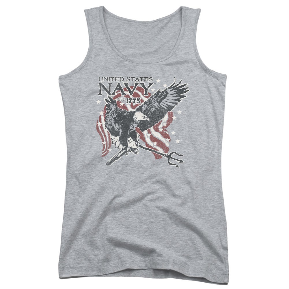 US Navy Stars Blue Juniors Tank Top
