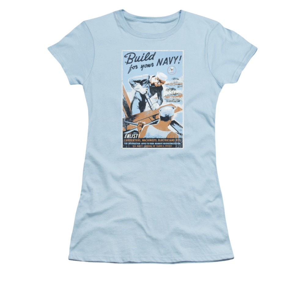US Navy Build Your Navy Blue Juniors T-Shirt