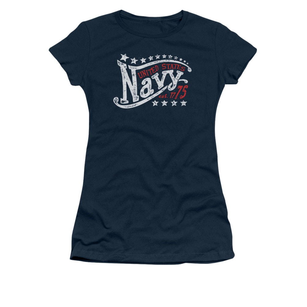 US Navy Stars Blue Juniors T-Shirt
