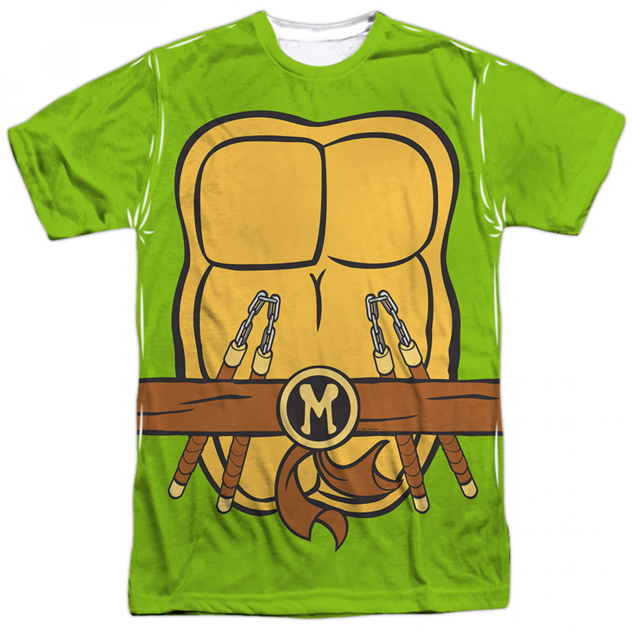 Teenage Mutant Ninja Turtles Michelangelo Cosplay T-Shirt, Green