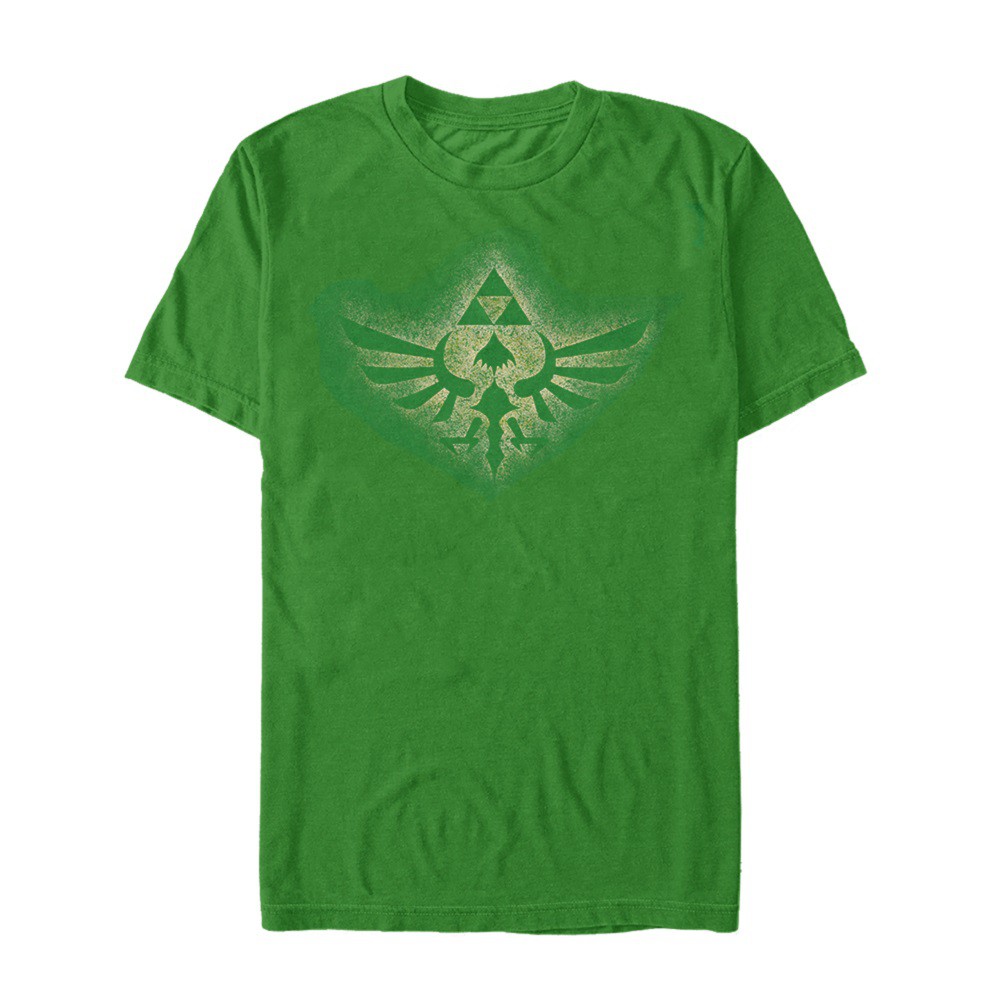 Legend of Zelda Triforce Spray Men's Green T-Shirt, Green