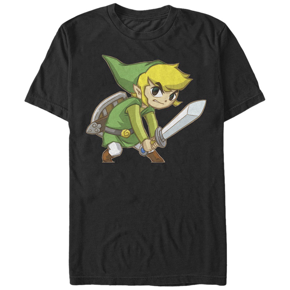 Legend of Zelda Big Link Tshirt, Black