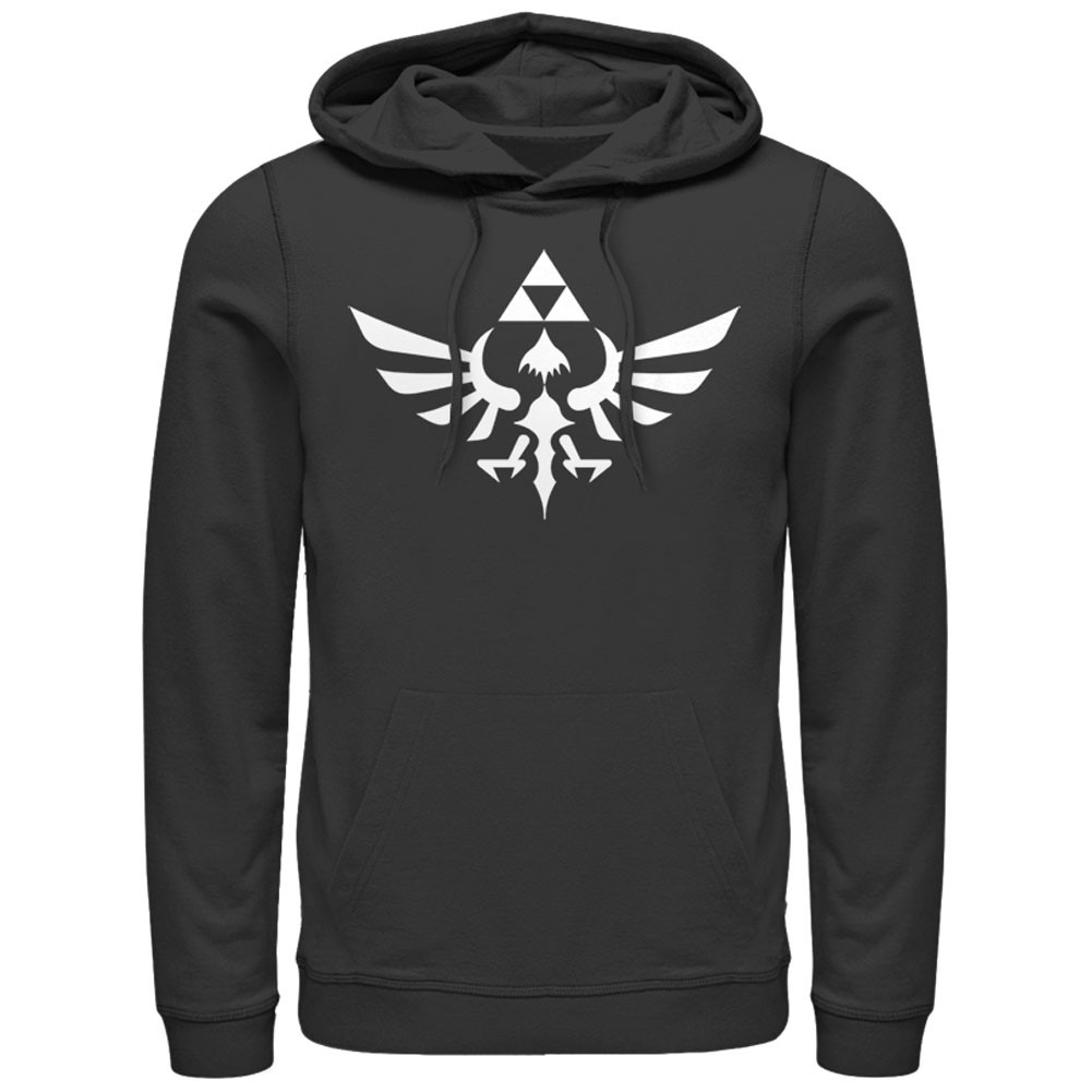 Nintendo Legend of Zelda Triumphant Triforce Black Pullover Hoodie, Black