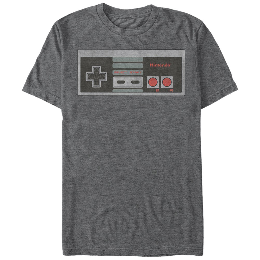 Nintendo NES Vintage Controller Tshirt, Grey