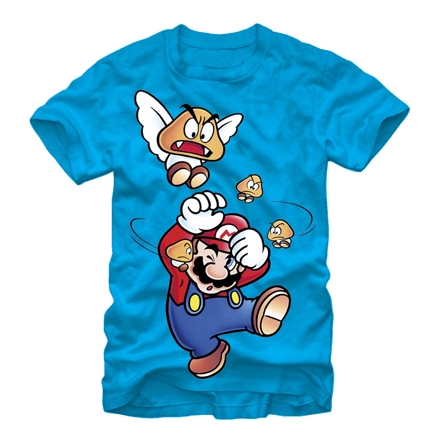 Nintendo Mario Get Off Me Blue T-Shirt, Blue