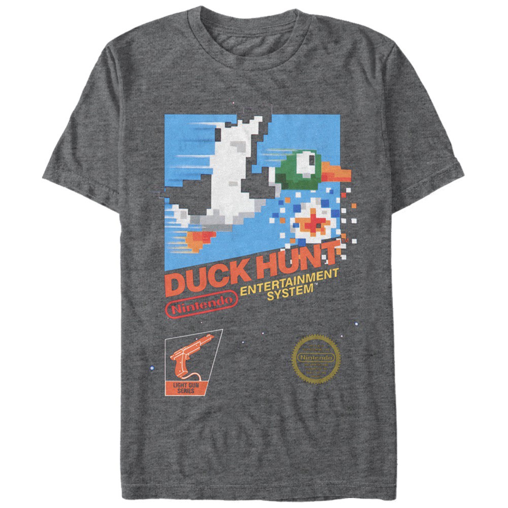 Nintendo Duck Hunt Grey Tshirt, Grey