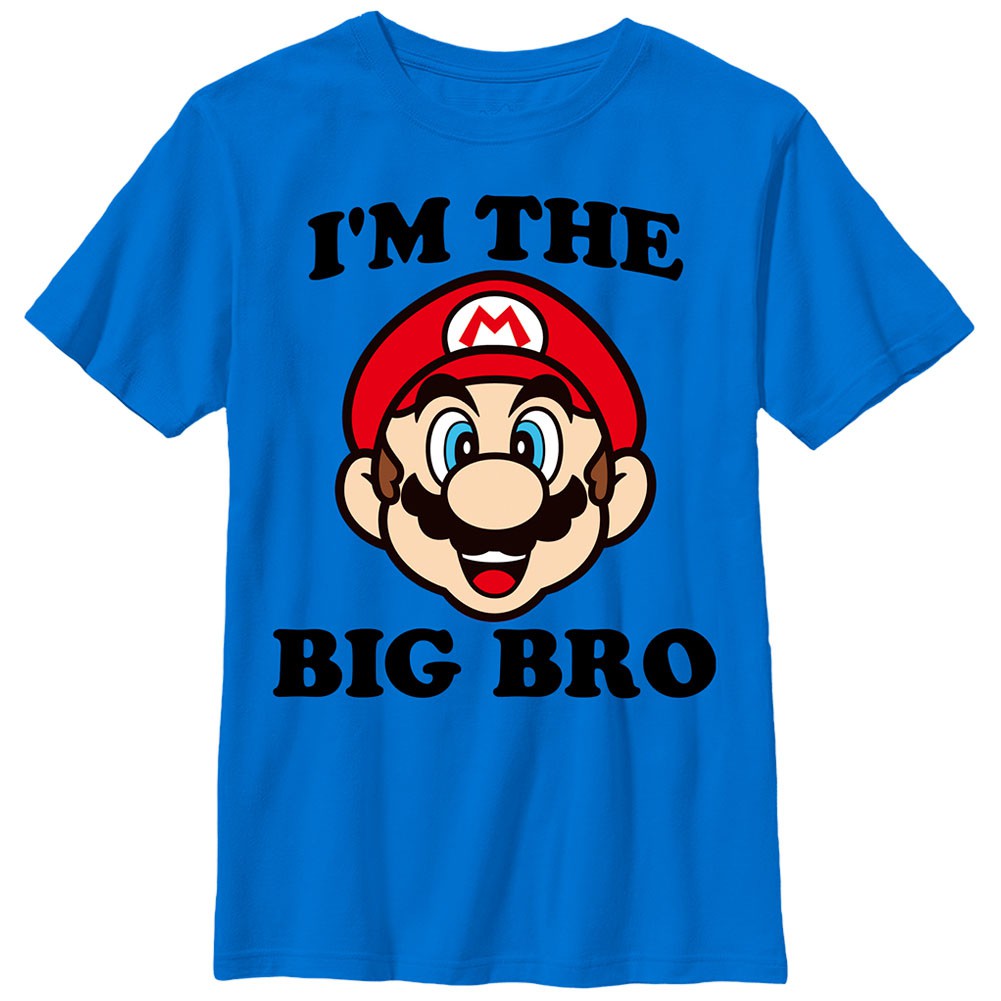 Nintendo Mario Big Bro Blue Unisex Youth T-Shirt, Blue