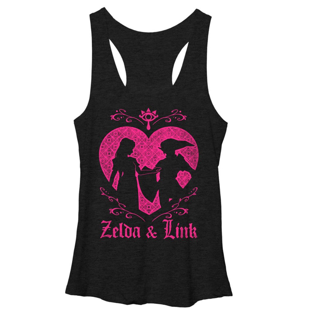 Legend of Zelda Link and Zelda Women's Tank Top, Black