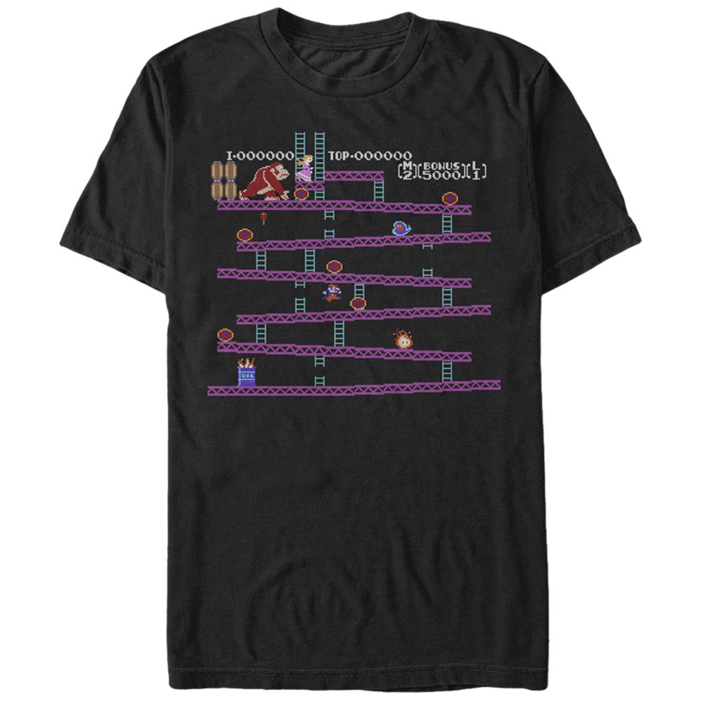 Donkey Kong Classic Game Tshirt, Black