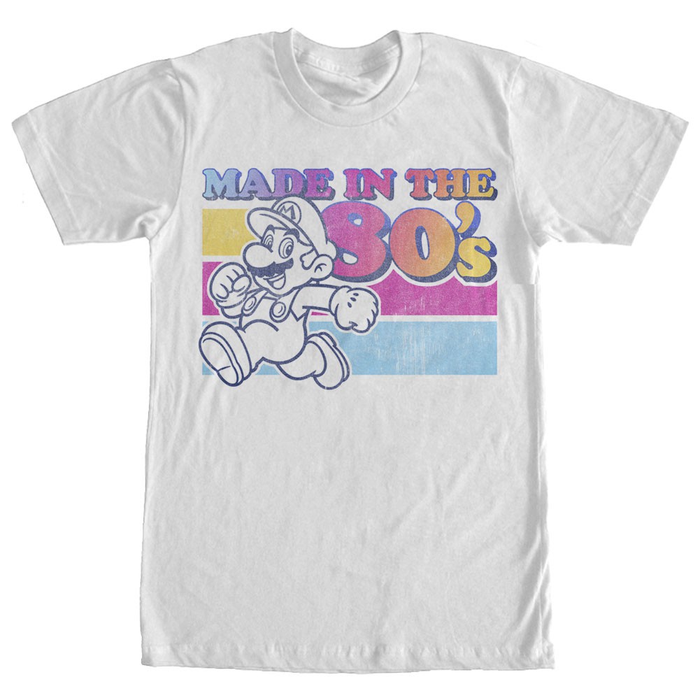 Nintendo Mario Made In The 80s White T-Shirt, White