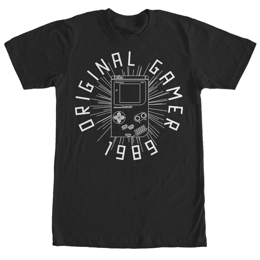 Nintendo Mario Original Gamer Boy Black T-Shirt, Black