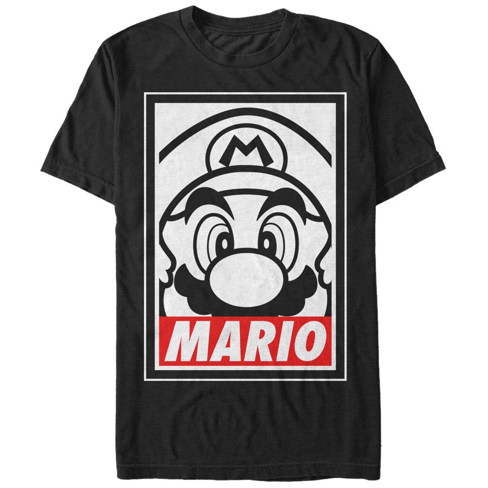 Nintendo Obey Black T-Shirt, Black
