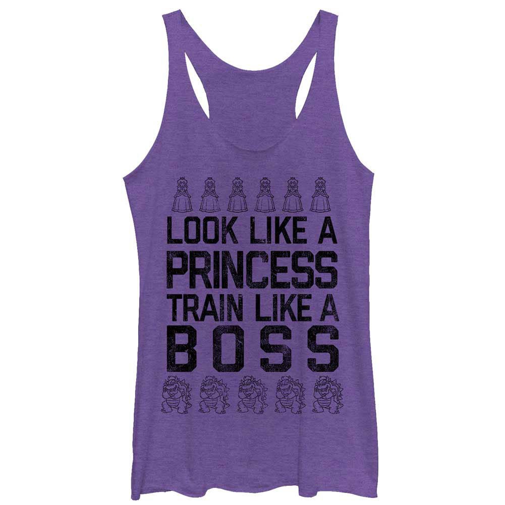 Nintendo Boss Princess Purple Juniors Tank Top, Purple