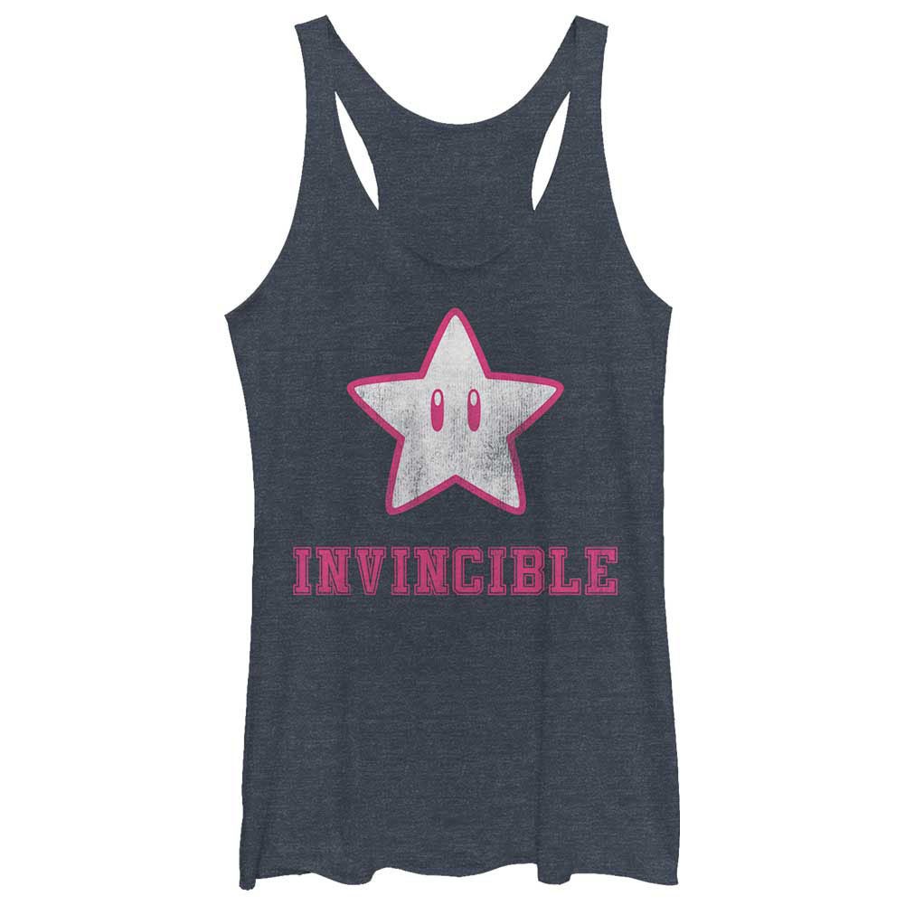 Nintendo Invincible Blue Juniors Tank Top, Blue