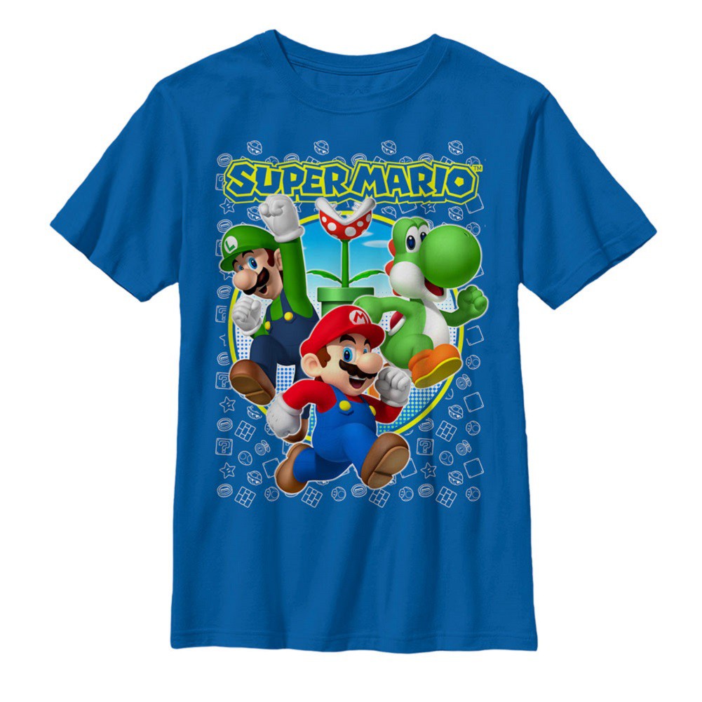 Super Mario Luigi Yoshi Youth Tshirt