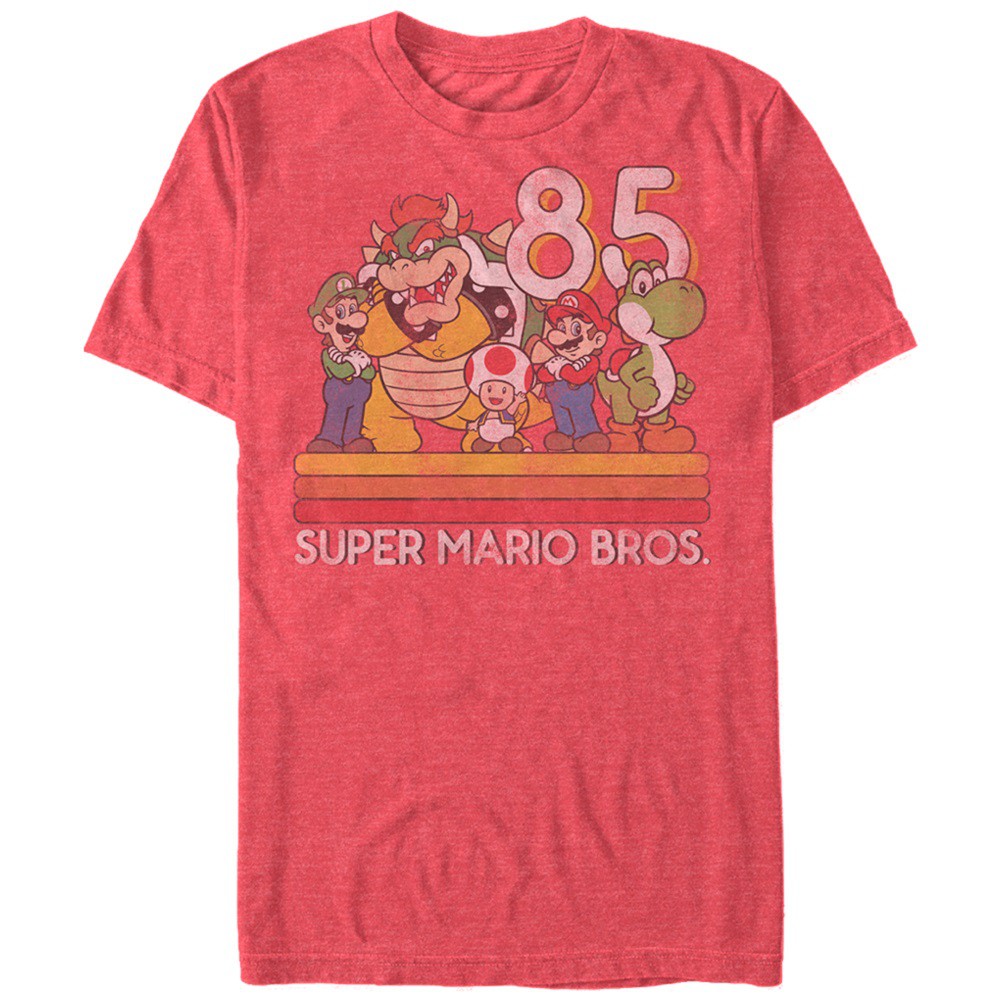 Mario 85 Characters Tshirt, Red