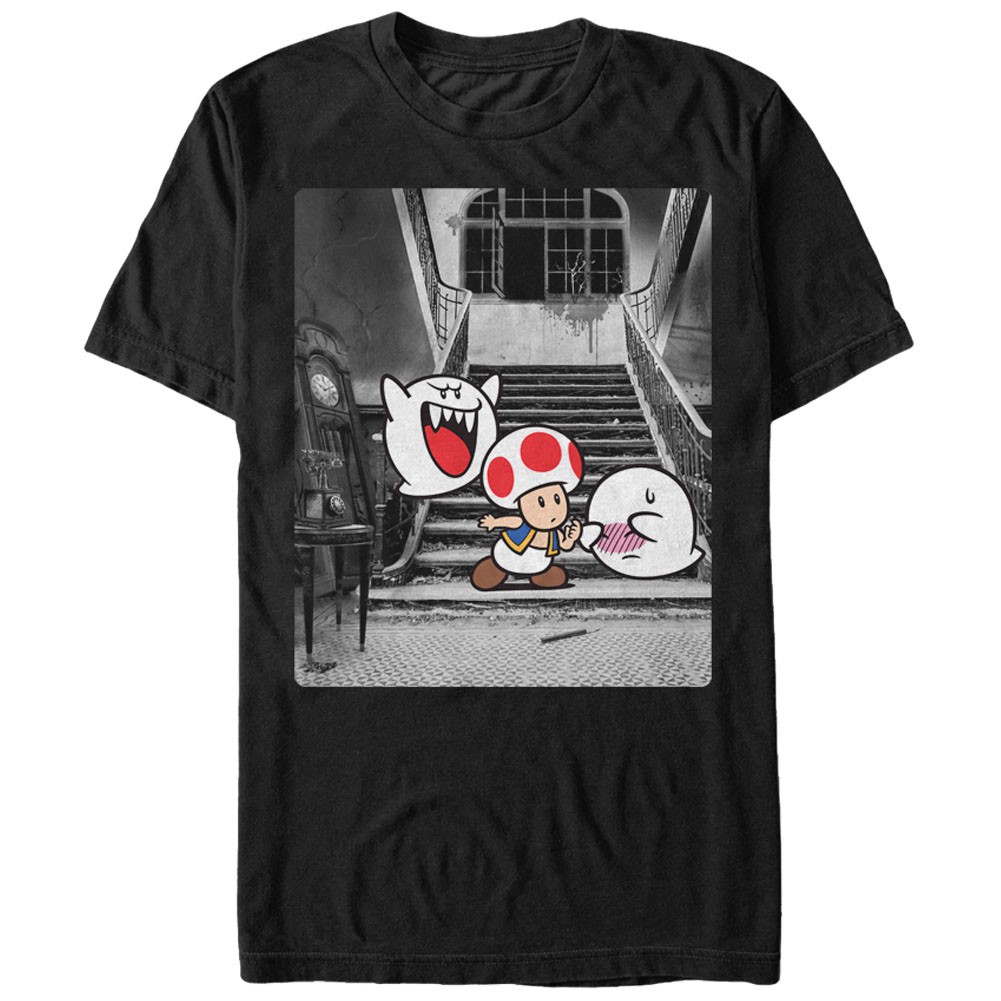 Nintendo Mario Haunted Black T-Shirt, Black