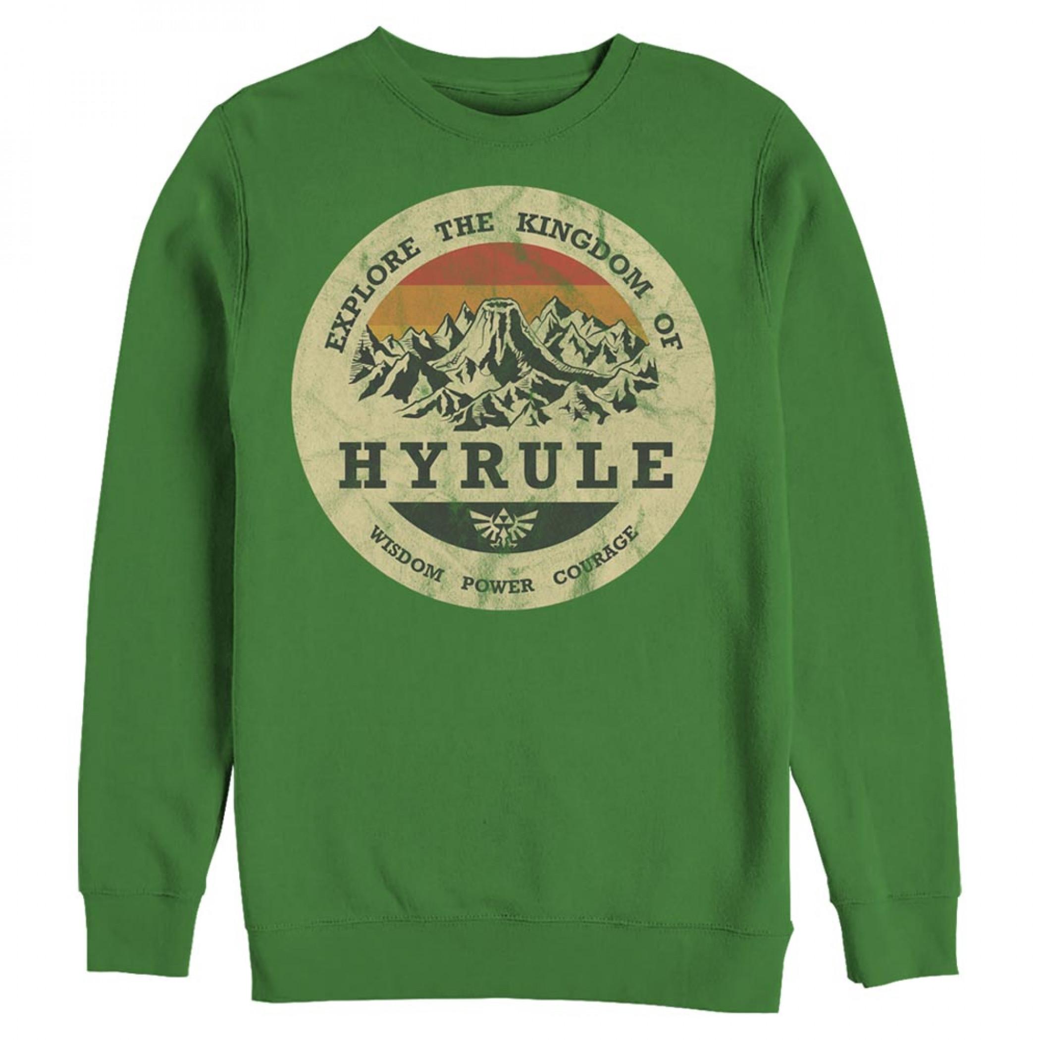 The Legend of Zelda Explore The Kingdom of Hyrule Sweatshirt, Green
