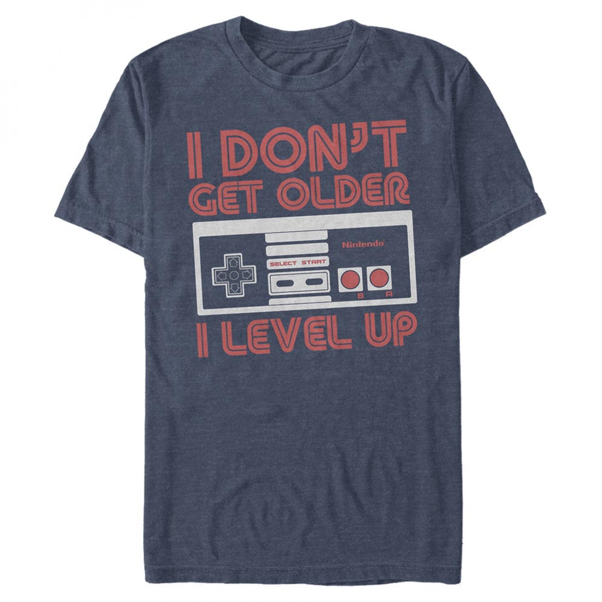 Nintendo Controller I Don't Get Older- I Level Up T-Shirt, Blue
