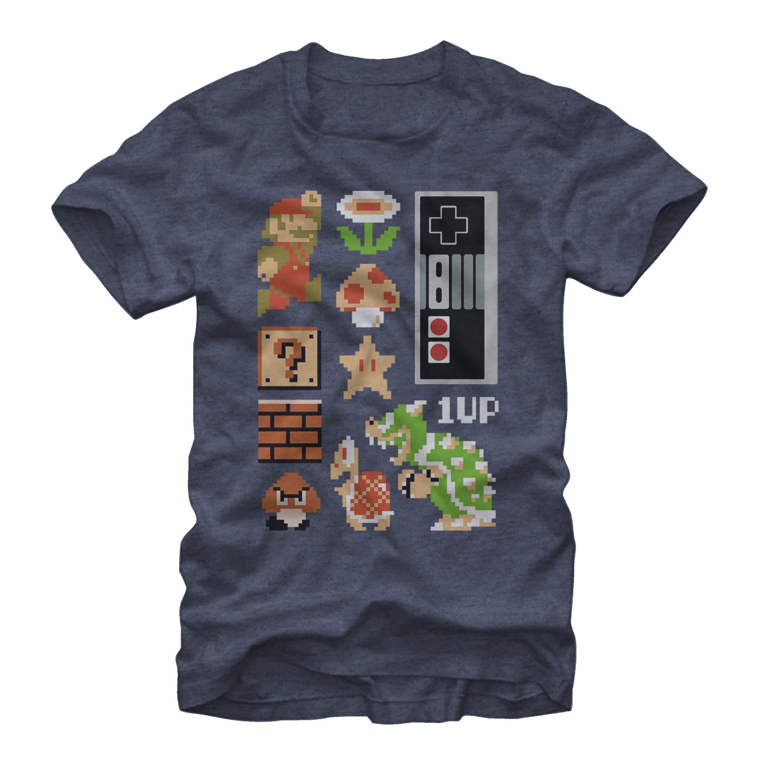 Nintendo Mario Retro Set Blue T-Shirt, Blue