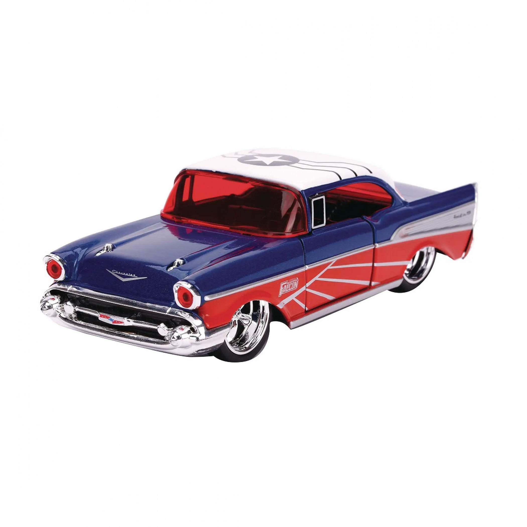 Falcon 1957 Chevy Bel-Air Diecast Metal 5' Movie Car by Jada Toys, Multi-Color