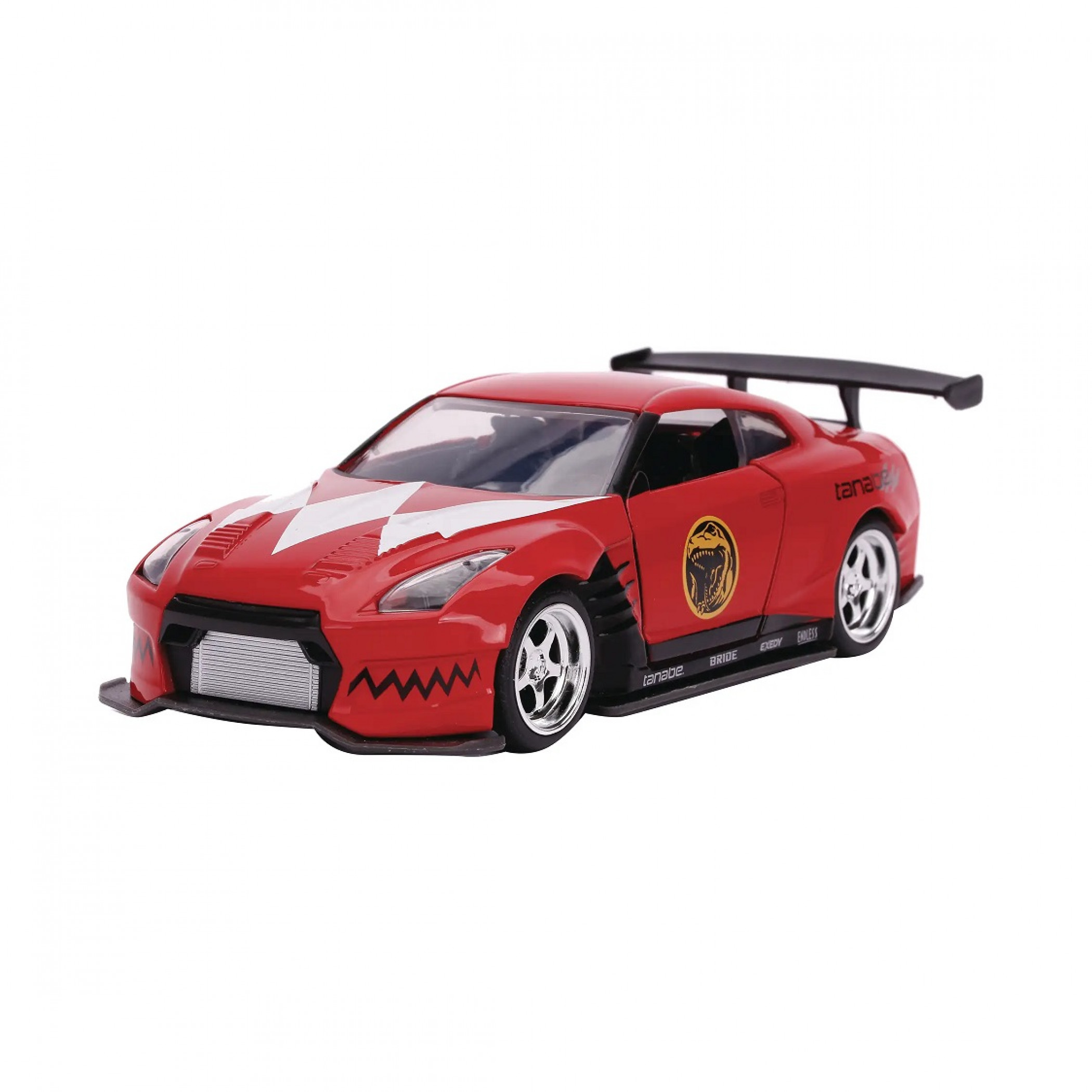 Power Rangers Nissan GT-R R35 Diecast Metal 5' Movie Car by Jada Toys, Multi-Color
