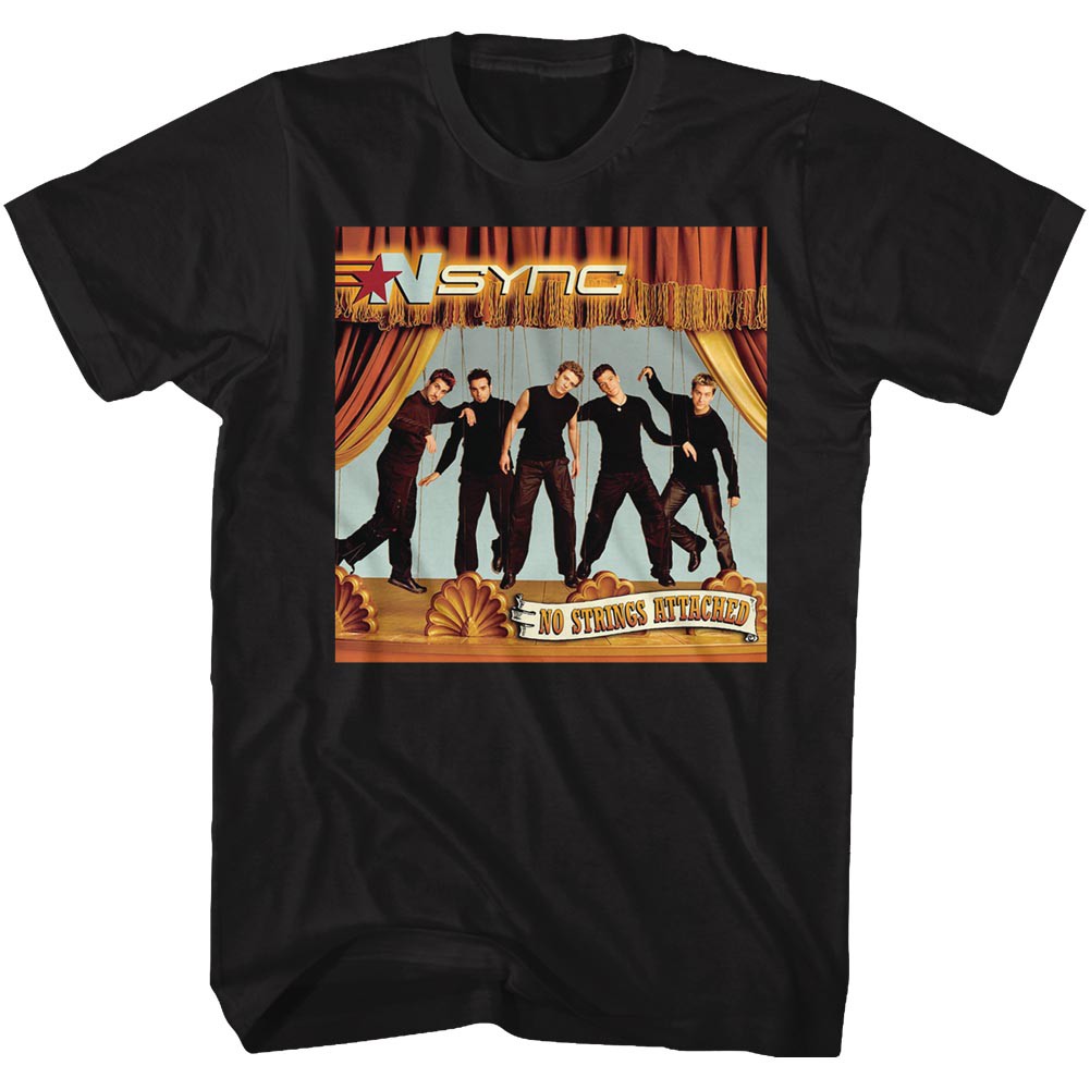 NSYNC No Strings Attached Men's Black T-Shirt